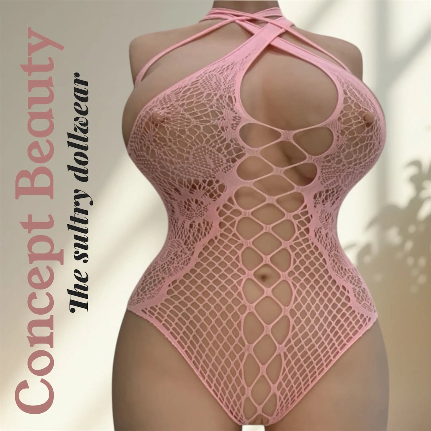 Rosa Netz-Bodysuit – Sinnliche Dessous