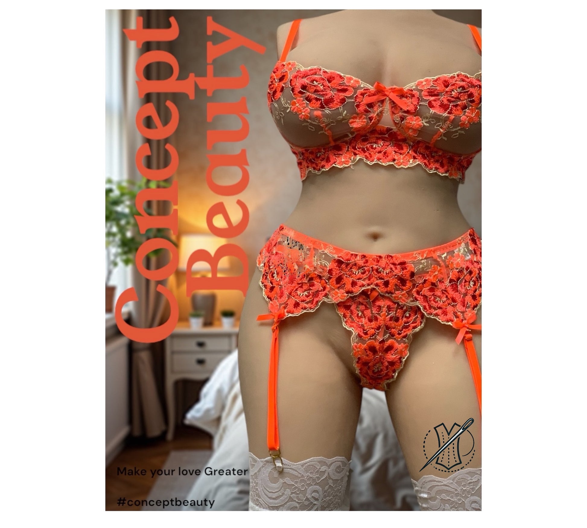 Lingerie 3 pièces sensuelle et vibrant - Concept Beauty 