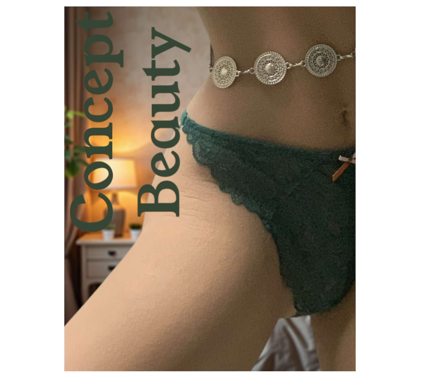 Elegant green lace panties