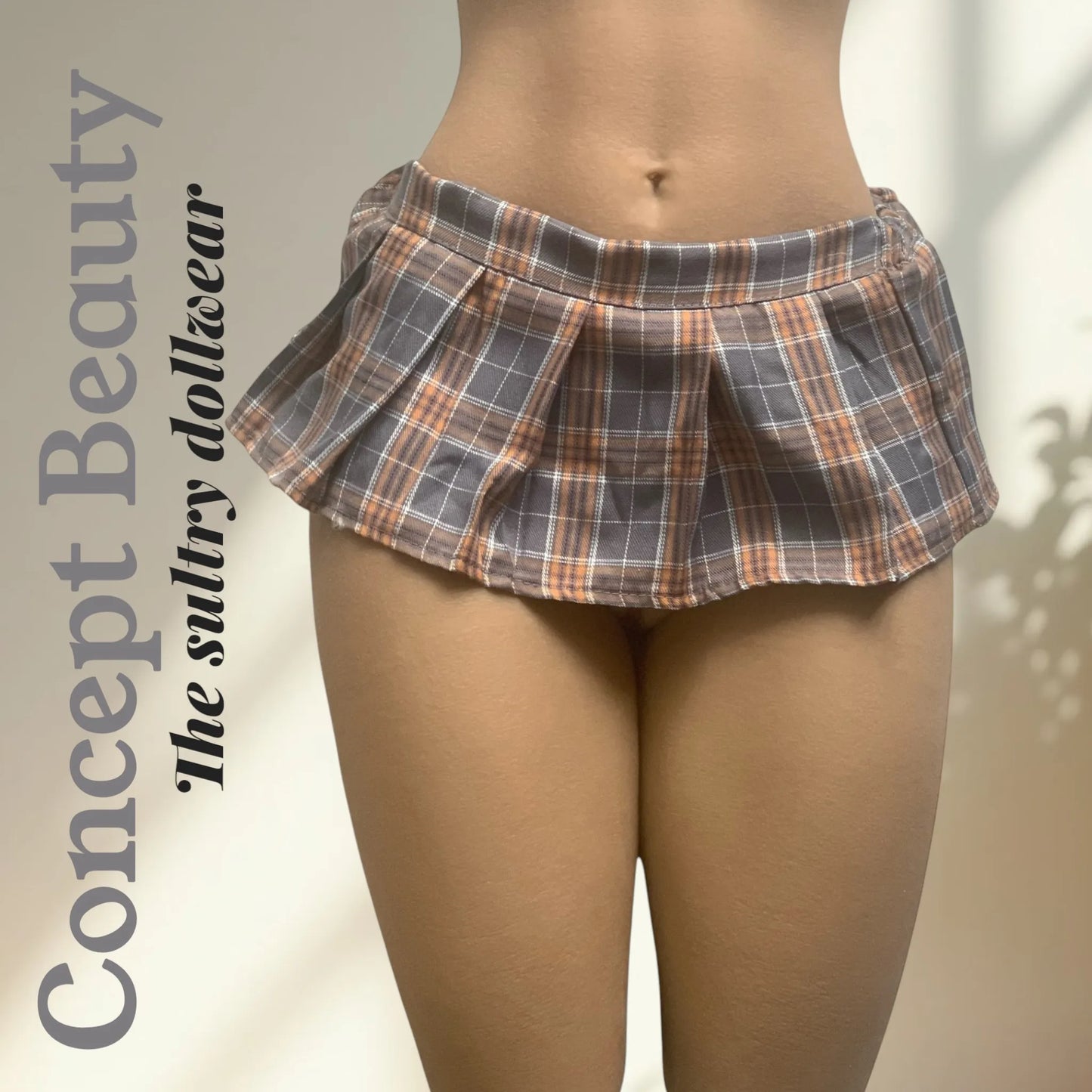 Gray Checkered Skirt – Rebel Charm and Wild Elegance
