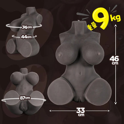 torsodoll Black cow size detail