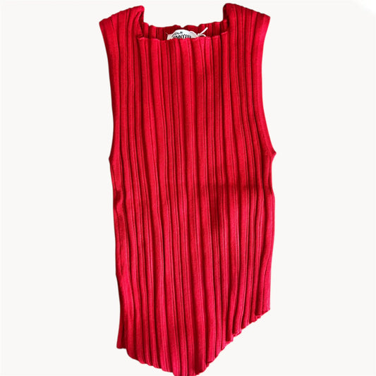 haut rouge diagonal jennyfer