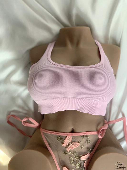 Soutien-gorge de Sport Croisé à Découpes